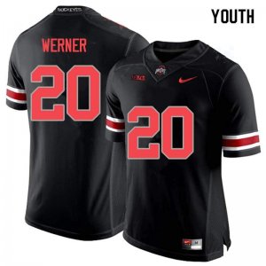 NCAA Ohio State Buckeyes Youth #20 Pete Werner Blackout Nike Football College Jersey ZLQ8845EA